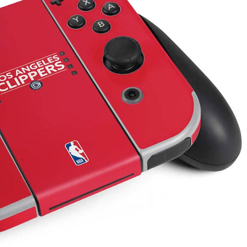 NBA Los Angeles Clippers Standard Red Nintendo Switch OLED (2021) Skin